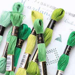 德国安卡 coton a Broder 白线/抽纱/透雕/欧式刺绣线 绿色15色