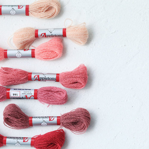 英国进口细羊毛刺绣线红粉色系