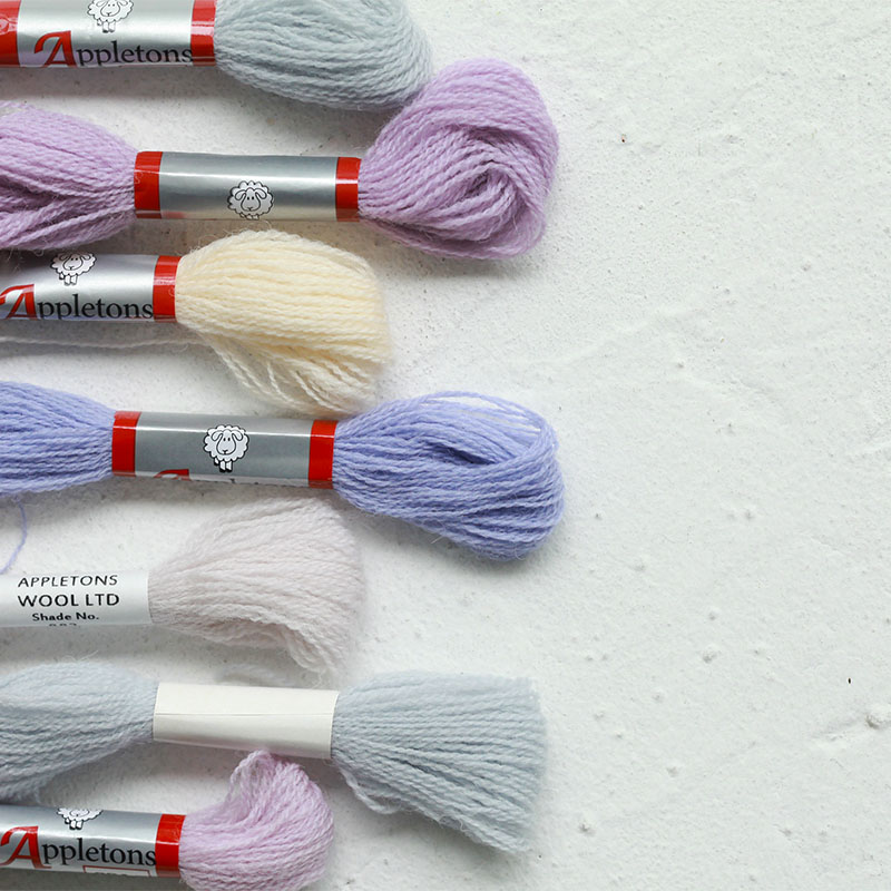 英国进口appletons 100%细羊毛刺绣线 粉彩系 15色可选