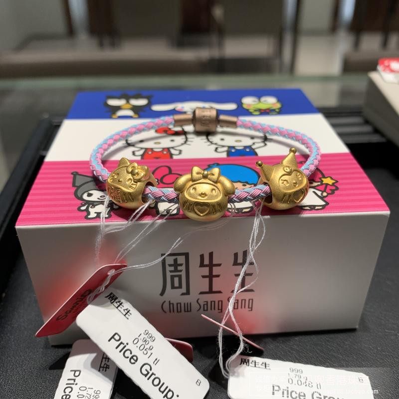 香港周生生专柜正品Sanrio系列足金达摩库洛米黄金转运珠91403C高性价比高么？