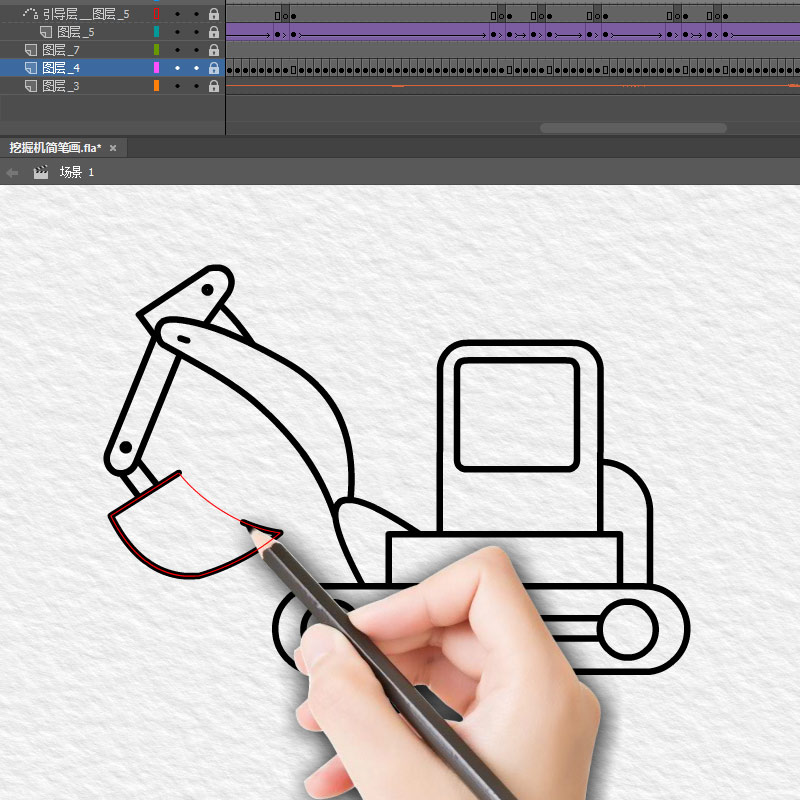 15秒flash动画源文件animare引导线an传统补间逐帧部件结合带配音