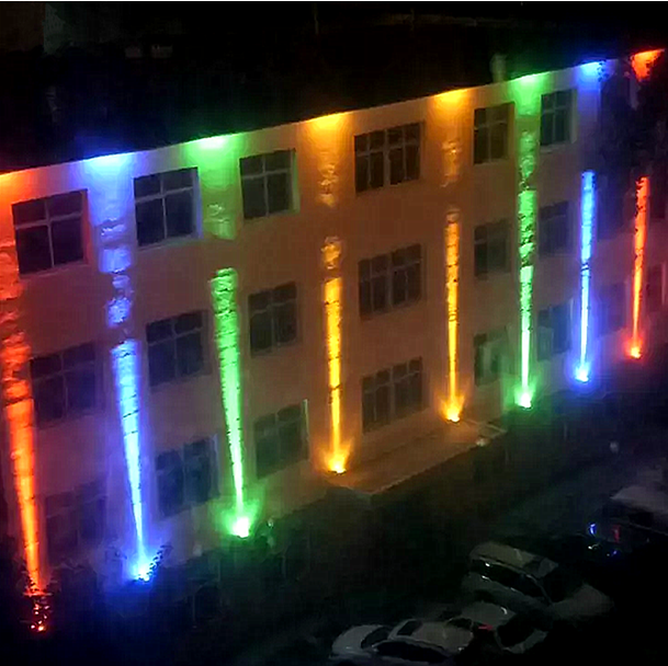 led酒店户外亮化远程照墙投光灯