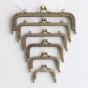 可可家|多尺寸压花方形口金 布艺手工DIY口金包配件-F18