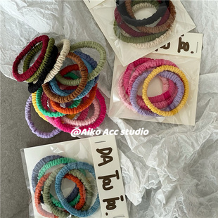高弹力发绳发圈 不缠发5条装 AIKO ACC韩国儿童春夏糖果色基础款