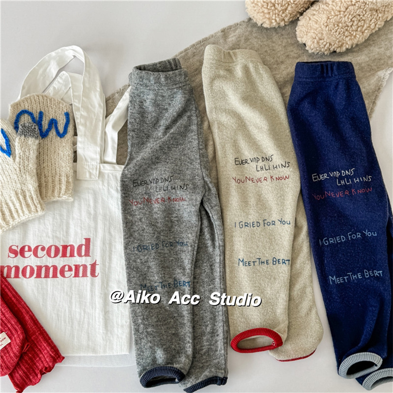 002长裤磨毛打底裤保暖儿童裤子