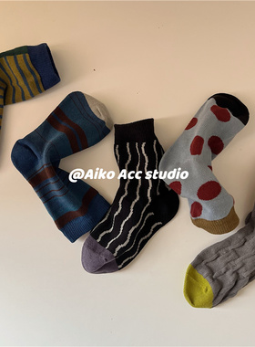 AIKO ACC韩国儿童新款宇宙之旅防臭棉袜无骨袜男女童