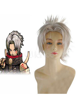 Hack Xth Haseo Cosplay假发 银白色爆炸假发 造型假发