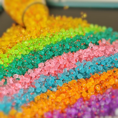 彩色夜光马卡龙不夜光树脂小黄鸭