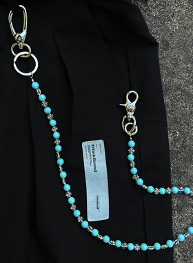 原创cleanfit松石裤链链条配饰男美式复古金属腰链配裤子街舞