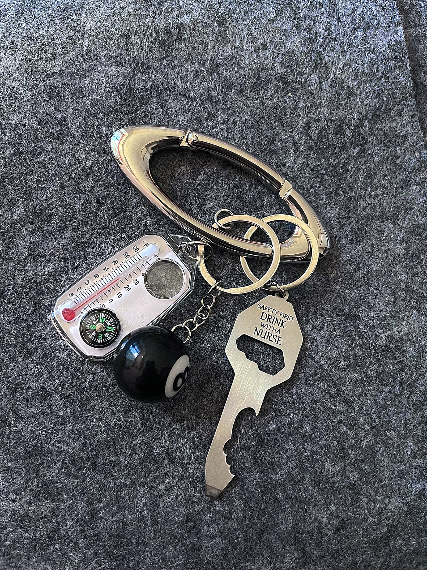复古高级感金属钥匙扣挂件配件