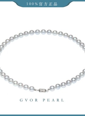 S925海水灰珍珠项链 8-9MM    A1873
