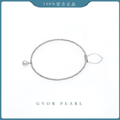 珍珠奶奶新品S925白珍珠手镯6.5-7mm珍珠手链 C1361