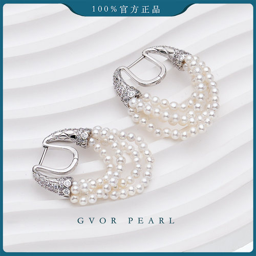 珍珠奶奶天然设计多层baby耳扣耳饰女正品2025新 3-4MM C1296