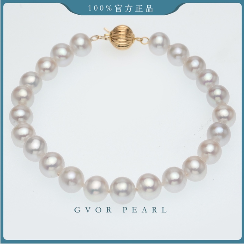 珍珠奶奶G14K金天然珍珠极简串链精选手链百搭女正品6mm A1726