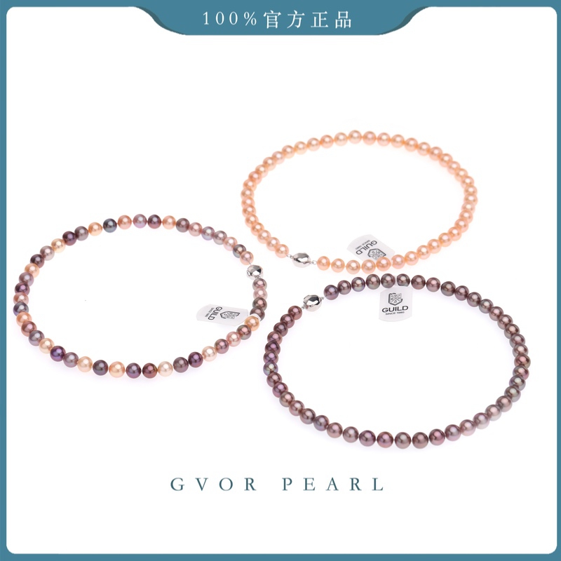 S925银淡水紫珠串链8-9MM