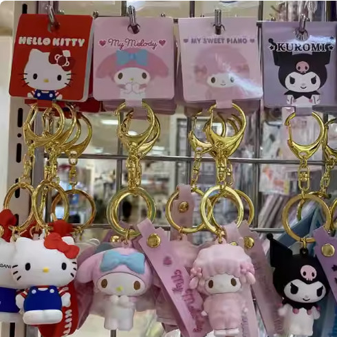 日本购三丽鸥美乐蒂玉桂狗库洛米立体玩偶钥匙扣hellokitty挂件