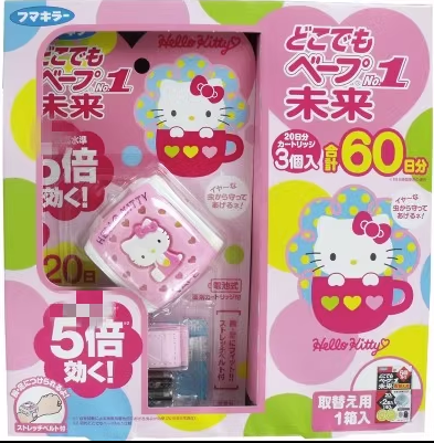日本原装VAPE驱蚊手表替换芯未来5倍电子手环kitty便携式儿童女宝