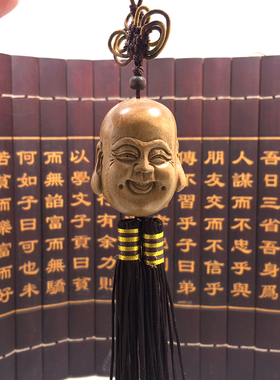 汽车挂件佛珠后视镜绿檀木