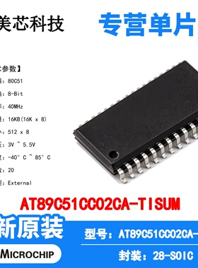 AT89C51CC02CA-TISUM Microchip 微控制器 单片机 MCU 芯片原装IC