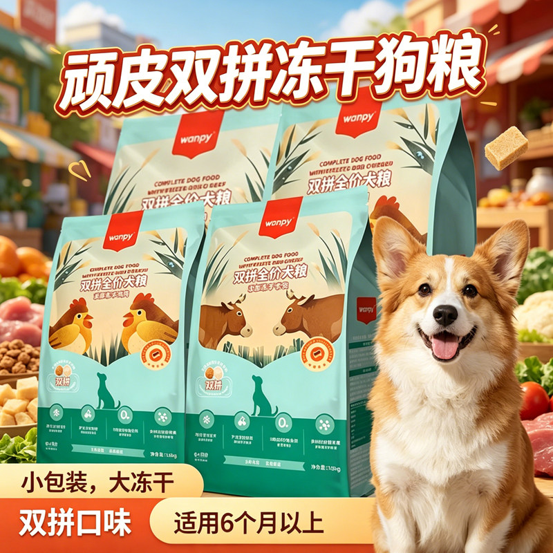 wanpy顽皮狗粮双拼全价冻干狗粮图片