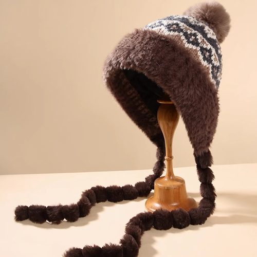 CACUSS秋冬季加绒保暖雷锋帽女