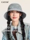 Cacuss帽子女春夏新品 褶皱渔夫帽女显脸小大头围气质百搭太阳帽
