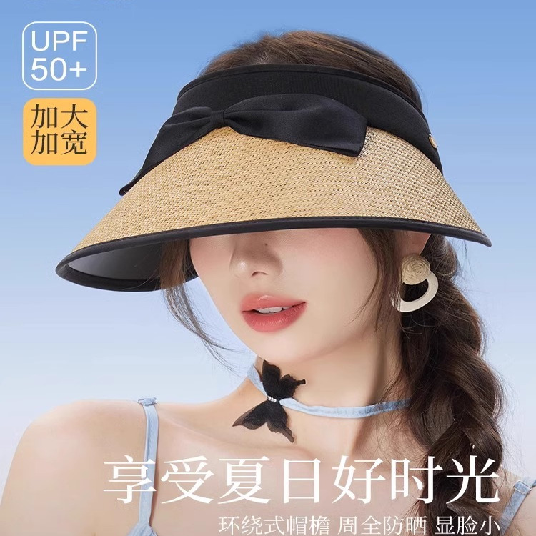 CACUSS女款夏季空顶帽草帽防晒帽