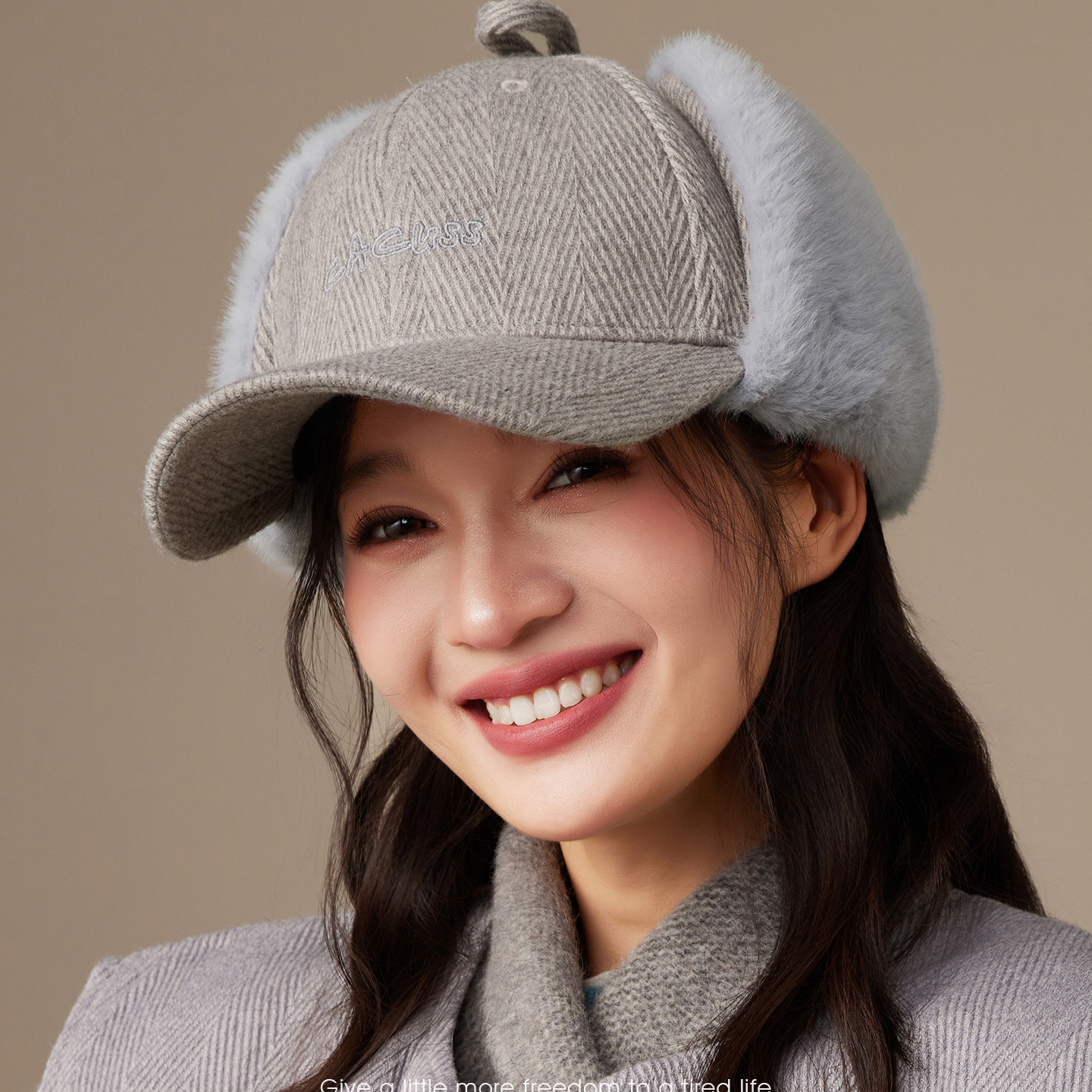 CACUSS护耳雷锋帽女冬季棒球帽