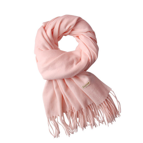 CACUSS秋冬新款女士围巾纯色简约