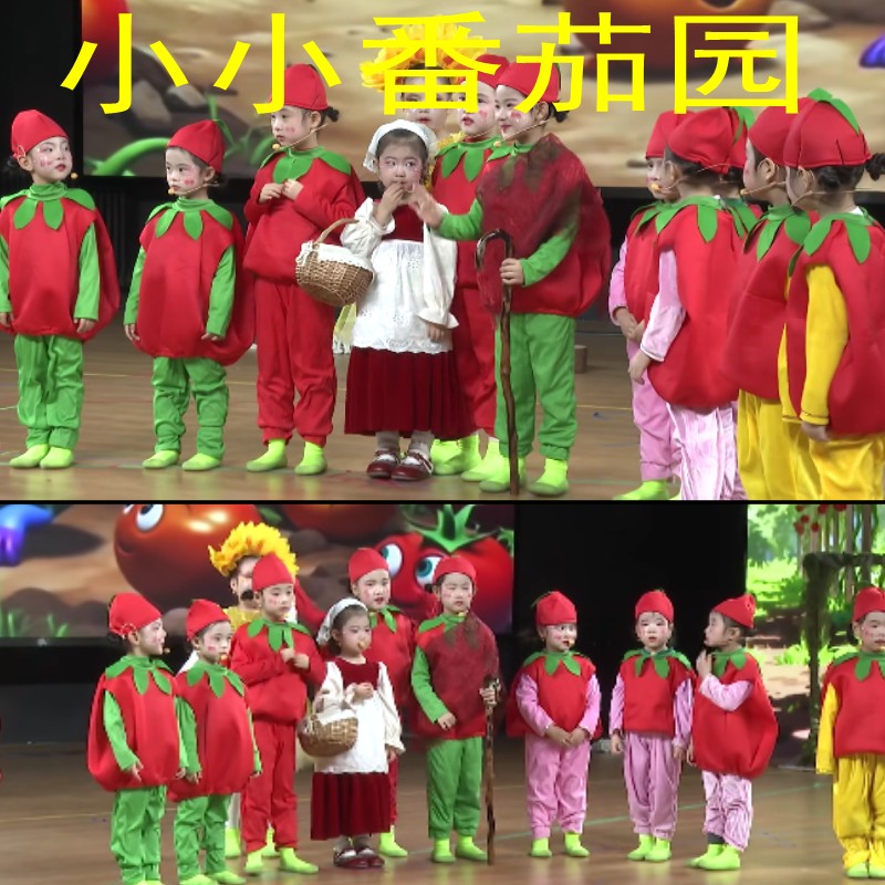 西红柿小小番茄园卡通演出服装