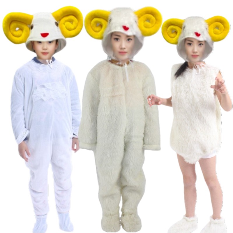 儿童盘羊大角羊蟠羊卡通演出服装
