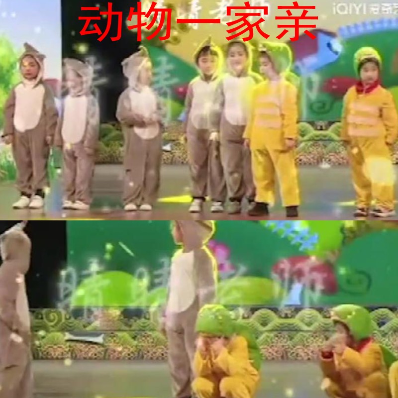动物一家亲小老鼠花猫乌龟表演服