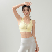 交叉网纱美背运动内衣女 透气杯垫瑜伽文胸 不勒无痕裸感健身背心