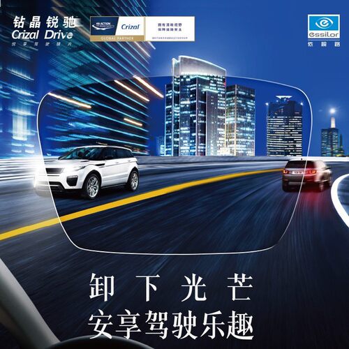 依视路防眩光车内变色近视驾驶镜