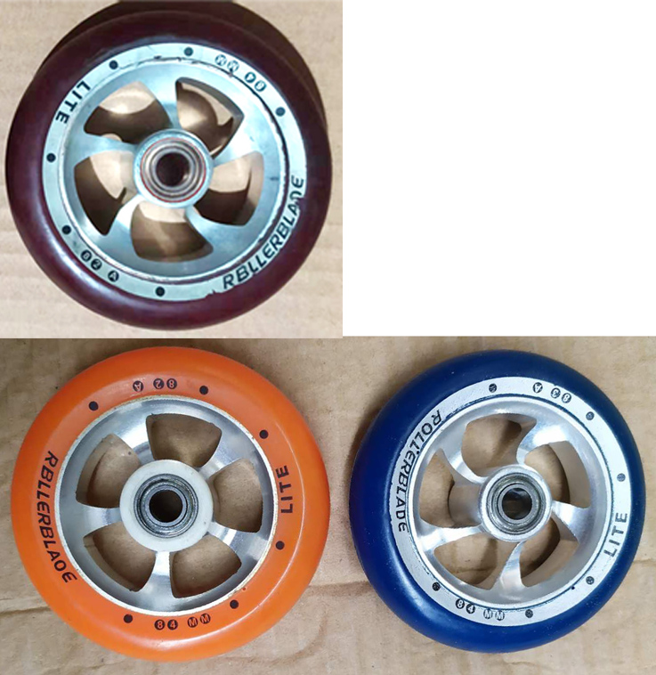 特价轮滑鞋溜冰鞋旱冰鞋高弹84MM铝合金轮子，RB速滑鞋轮，拉车轮