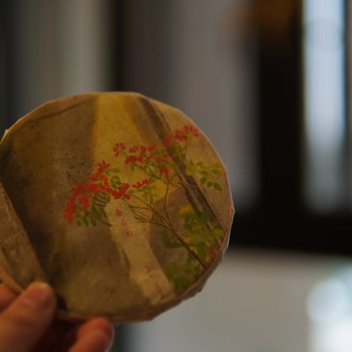 研吾茶事2024春日白/云南月光白/50克巧克力饼/买十送一/攸乐山