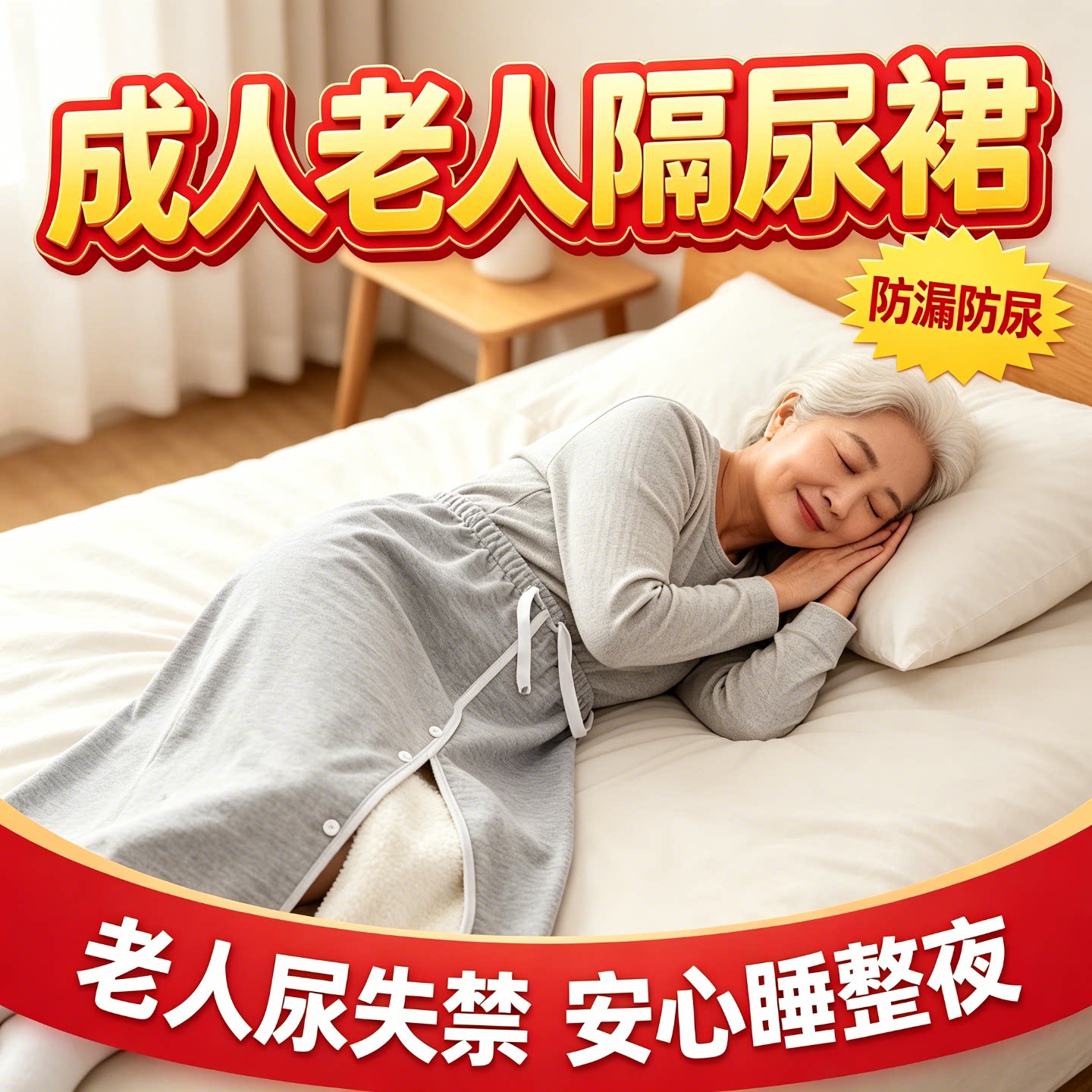 成人隔尿裙老人专用长期卧床护理