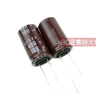 脚距7.5mm 黑金刚400v100uf 105度 KXG高频低阻长寿命