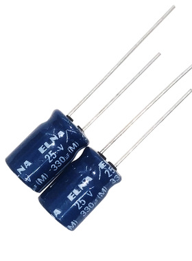 20只25v330uf伊娜10*12电解电容器ELNA音频功放通用RJ4滤波105度