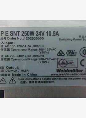 全新原装进口开关电源CPESNT250W24V10.5订货号：1202530000