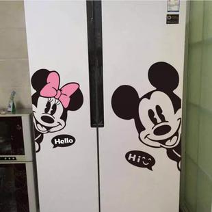 饰画墙贴浴室门贴防水冰箱贴卡通人物贴画镜面贴 情侣米老鼠墙壁装