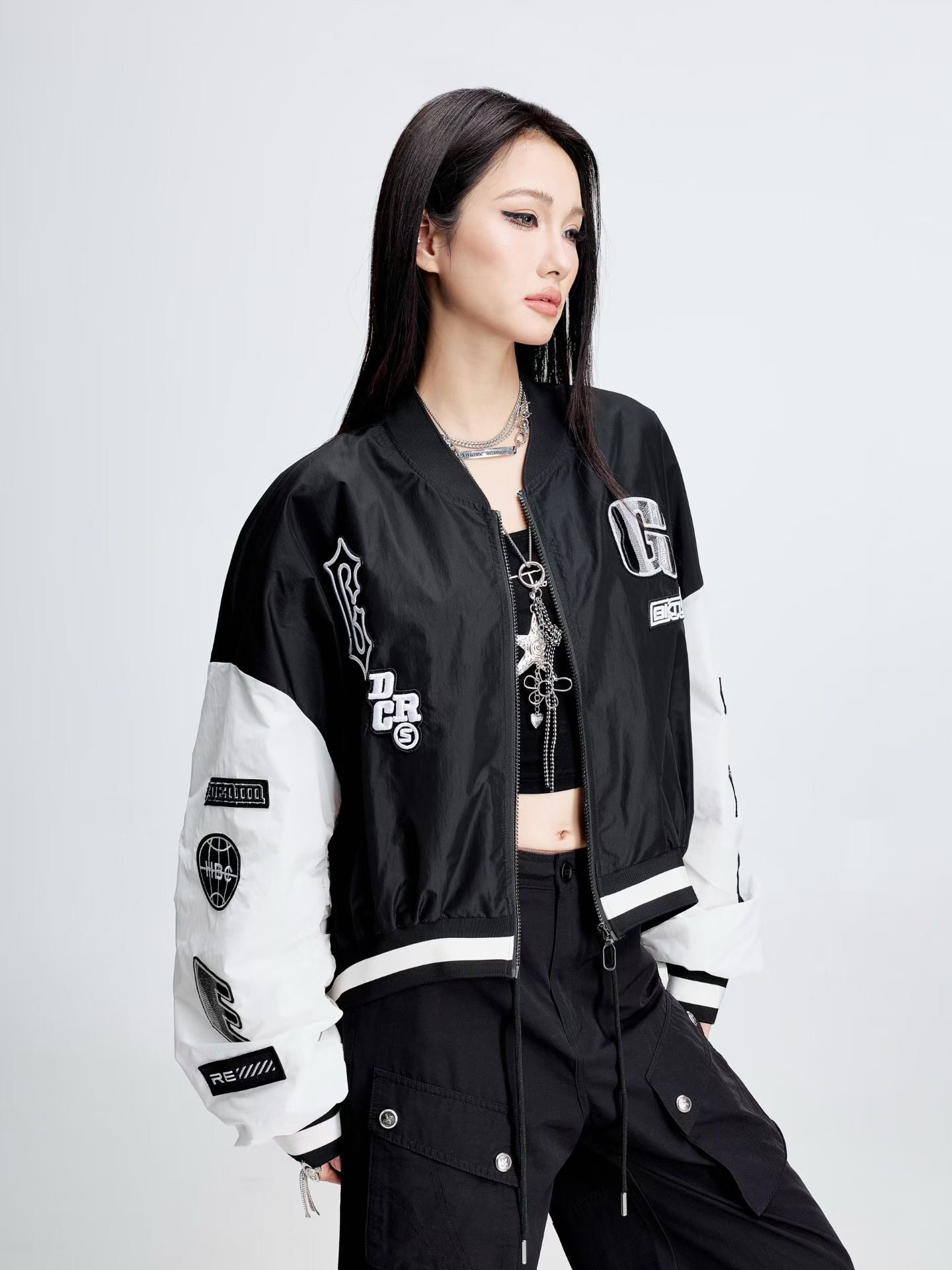美式潮牌棒球服女春季新款街头夹短外套