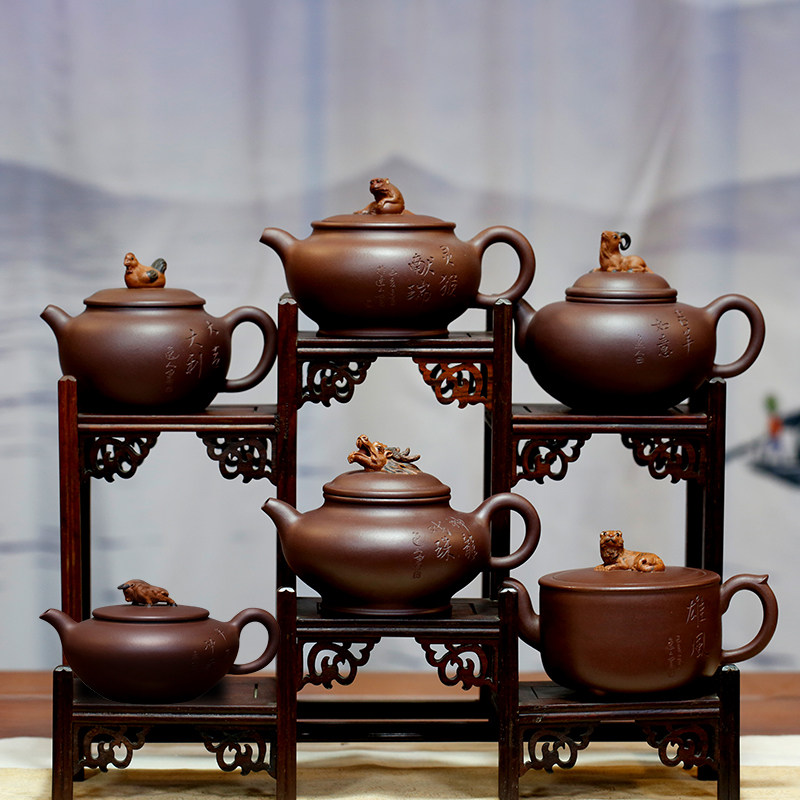 十二生肖原矿珍藏底槽清大师孔祥生全手工家用功夫茶具虎龙羊鸡猴