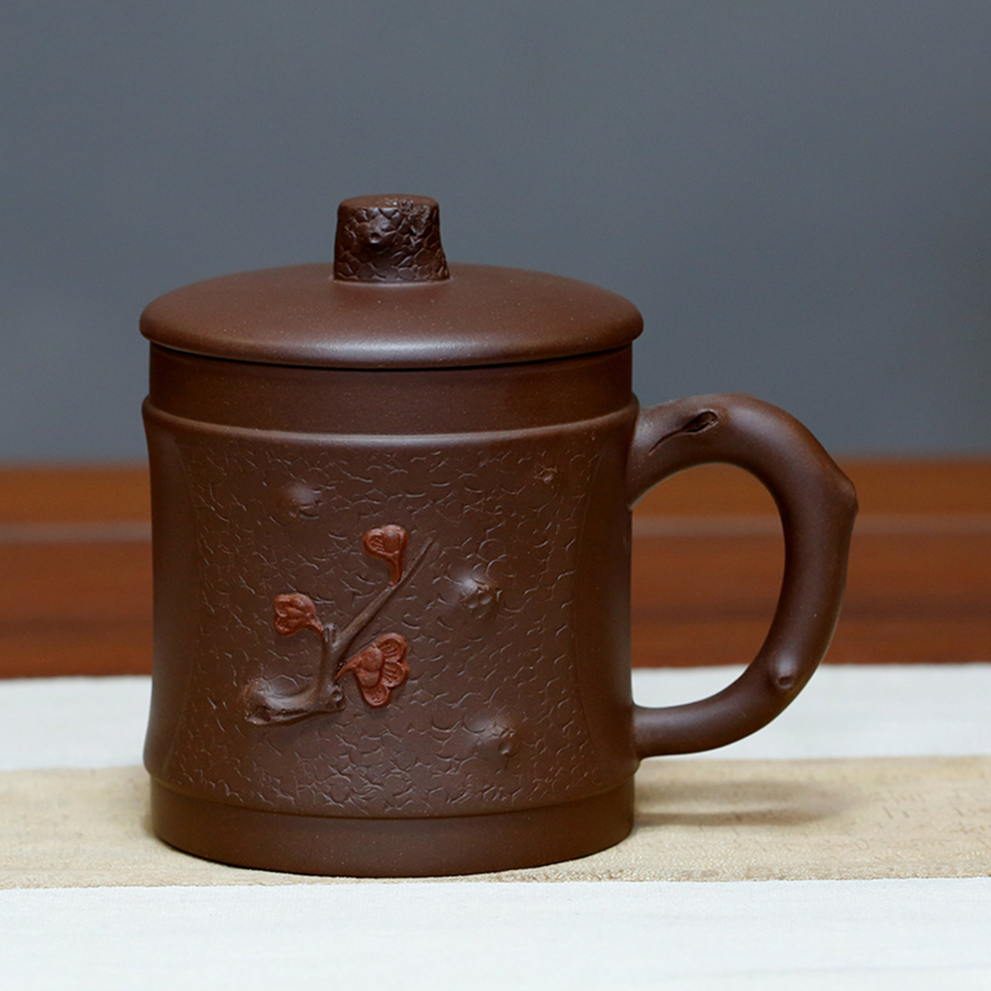 迎春杯珍藏底槽青纯全手工名家陈顺根宜兴紫砂杯办公家用高档茶杯