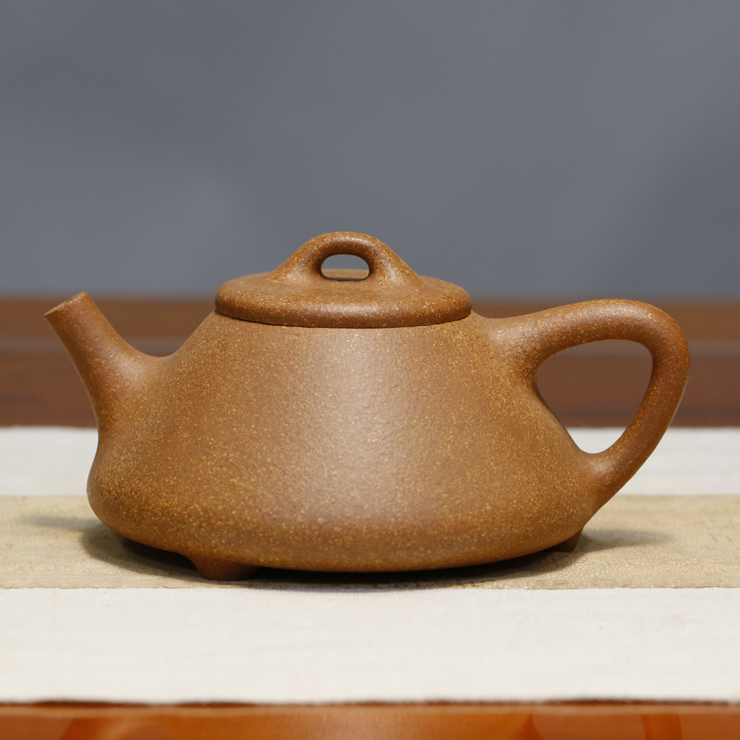 子冶石瓢原矿黄降坡泥大师孔祥生全手工正宗宜兴紫砂壶收藏送礼