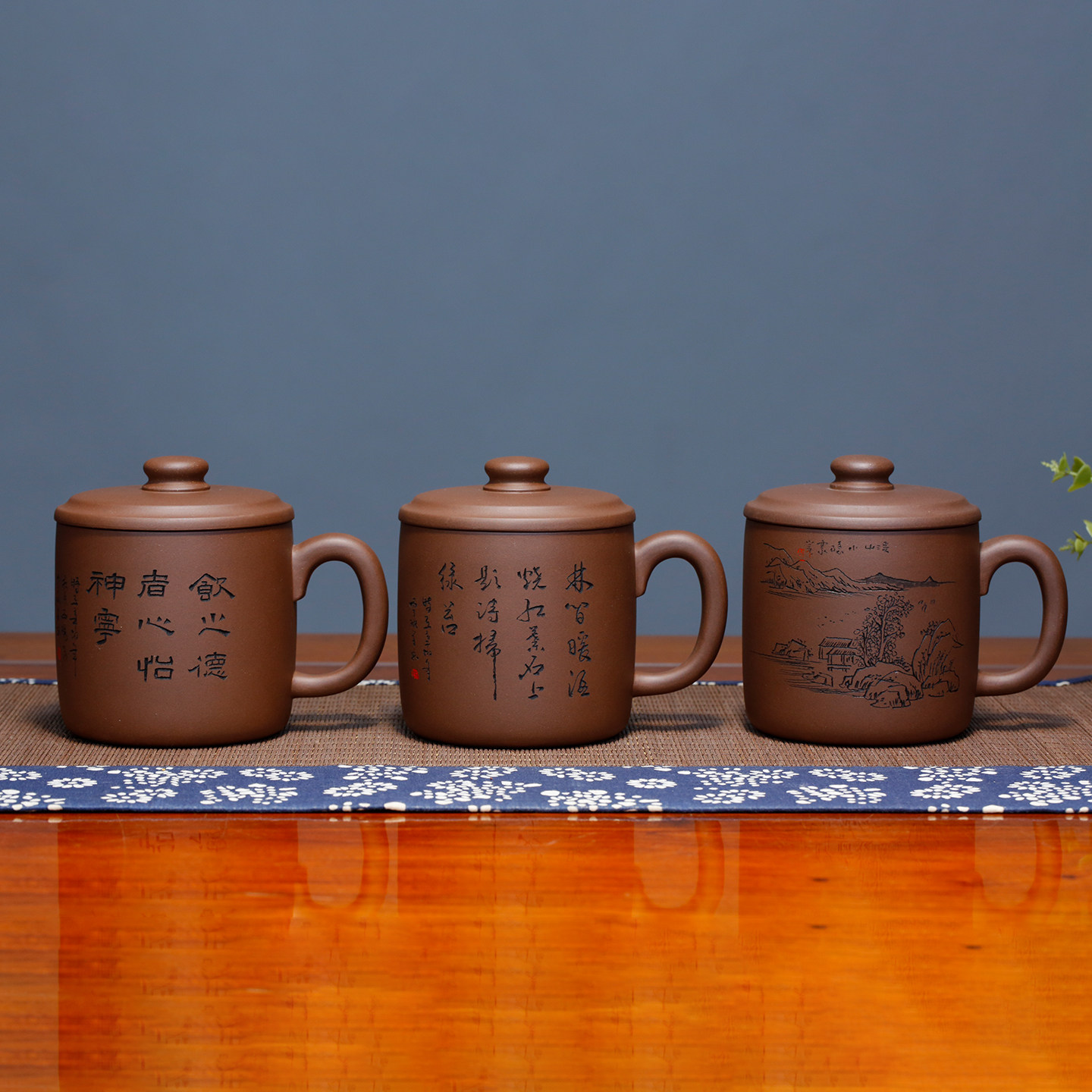 陶缘紫砂杯名家纯全手工刻绘超厚壁带盖泡茶杯家用办公男女士水杯