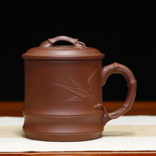 竹韵杯原矿珍藏底槽清国工王锡珍全手工大容量办公杯品茗杯540cc