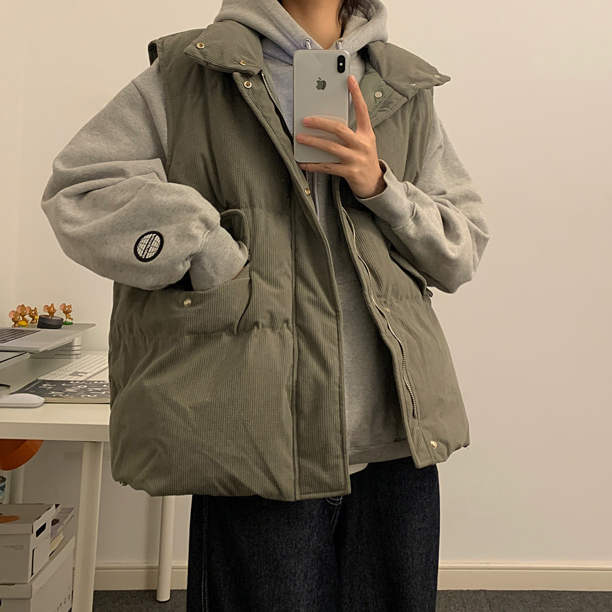 秋冬季灯芯绒加厚棉马甲A228/MJ12/P85,女装马甲,电商A228