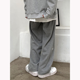 2025秋季韩版纯色小贴标针织卫裤中性风束脚休闲裤A228/K597/P68，男装休闲裤，电商A228