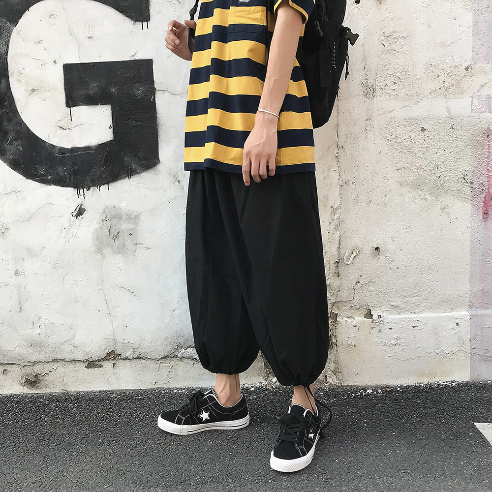 四季可穿超宽阔腿束口裤灯笼裤K546/P65,男装休闲裤,电商A228